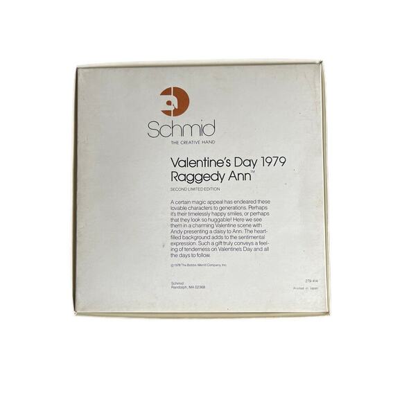 Vintage Raggedy Ann & Andy Valentines 1979 SCHMID Porcelain Collector's Plate! - Picture 4 of 7